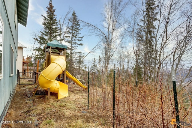 view of jungle gym