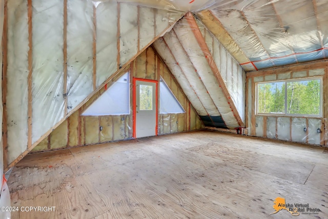 attic with plenty of natural light