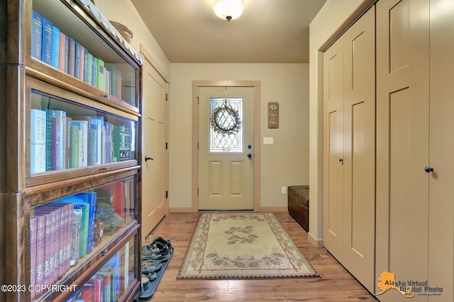 entryway featuring light hardwood / wood-style floors