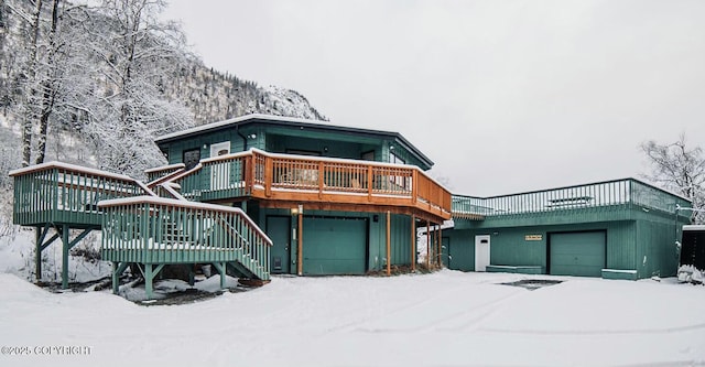 view of front of house with a deck