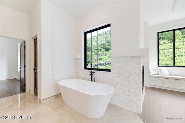 1690 W Valley Ridge Dr, Wasilla, AK 99654 - bathroom with a freestanding bath