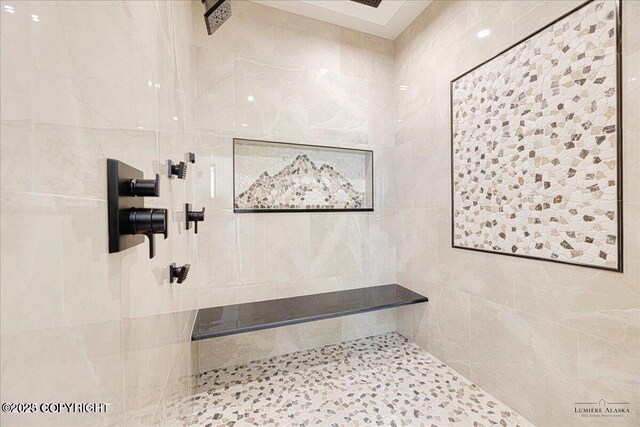 1690 W Valley Ridge Dr, Wasilla, AK 99654 - full bathroom featuring a tile shower