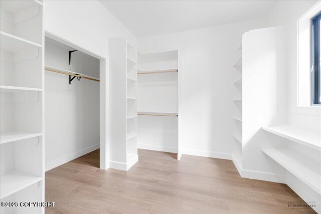 1690 W Valley Ridge Dr, Wasilla, AK 99654 - spacious closet with wood finished floors