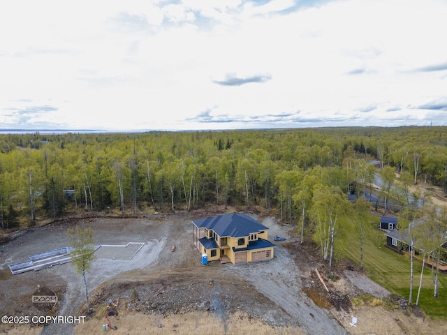 1690 W Valley Ridge Dr, Wasilla, AK 99654 - aerial view of property and surrounding area featuring a forest