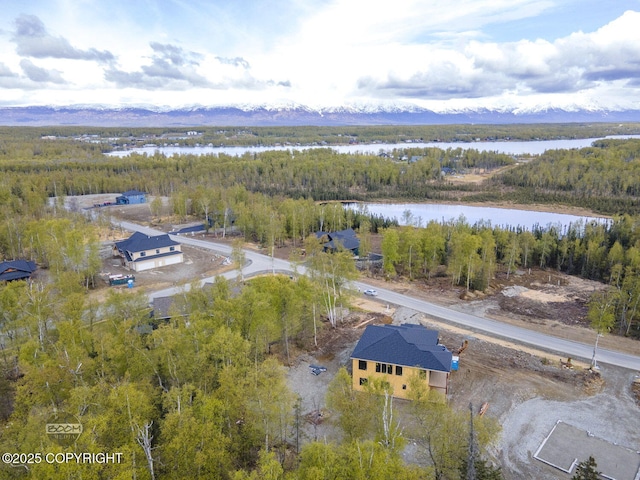 1690 W Valley Ridge Dr, Wasilla, AK 99654 - bird's eye view of a heavily wooded area and a nearby body of water