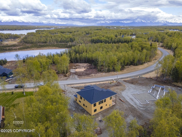 1690 W Valley Ridge Dr, Wasilla, AK 99654 - bird's eye view of a heavily wooded area and a large body of water