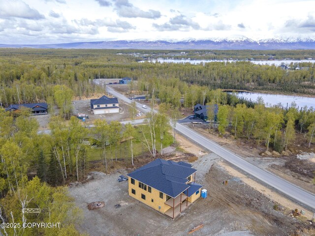 1690 W Valley Ridge Dr, Wasilla, AK 99654 - view from above of property with a forest and a nearby body of water