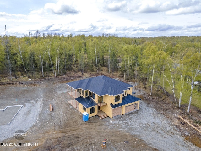 1690 W Valley Ridge Dr, Wasilla, AK 99654 - view of subject property with a forest