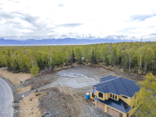 1690 W Valley Ridge Dr, Wasilla, AK 99654 - aerial view of property and surrounding area featuring a forest