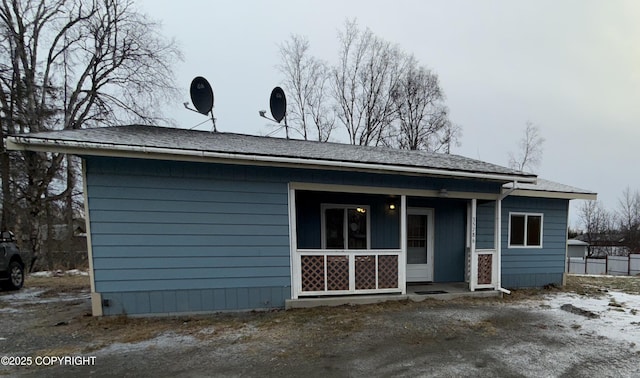 view of rear view of property