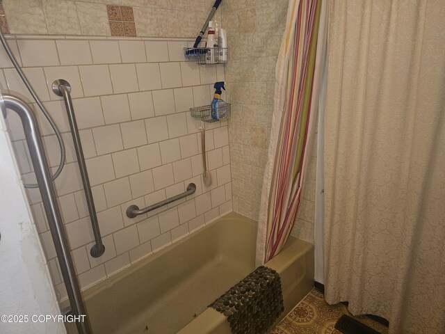 8400 George Ct, Anchorage, AK 99516 - bathroom with shower / bathtub combination with curtain