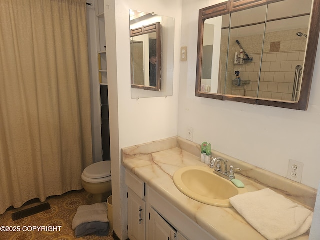 8400 George Ct, Anchorage, AK 99516 - bathroom with vanity, toilet, and walk in shower