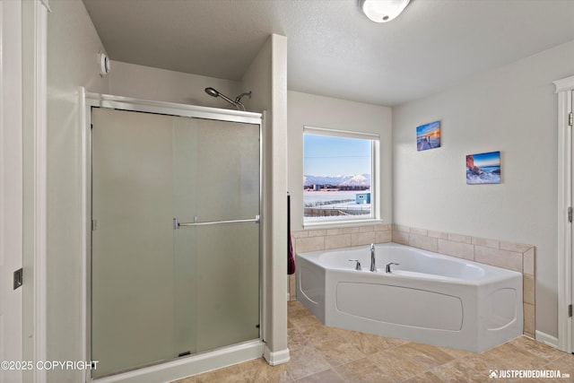 bathroom with plus walk in shower