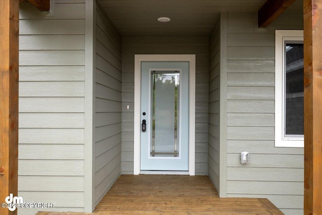 view of doorway to property