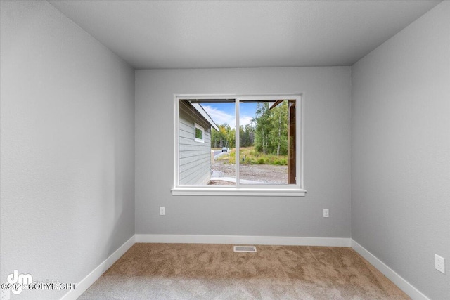 view of carpeted empty room