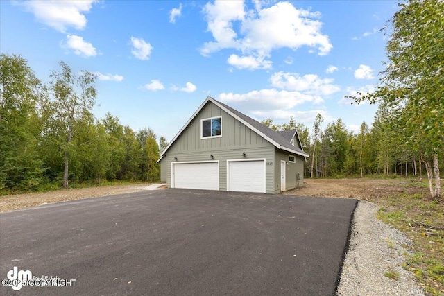 view of home's exterior featuring a garage