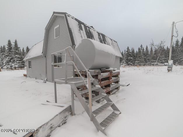 view of snowy exterior