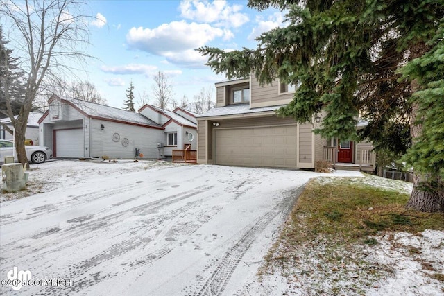 view of property with a garage