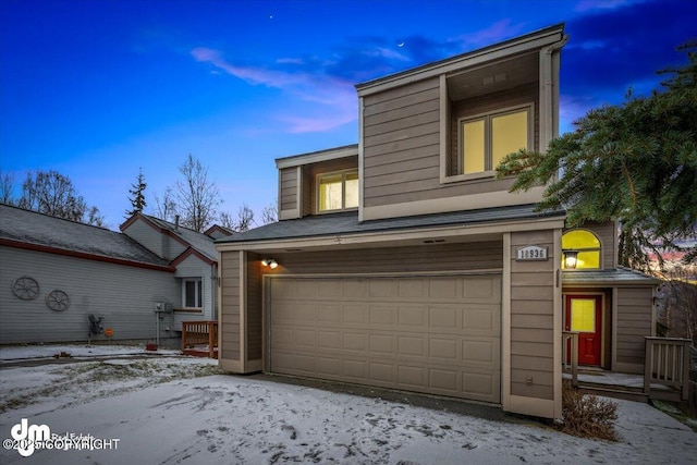 view of front of home featuring a garage