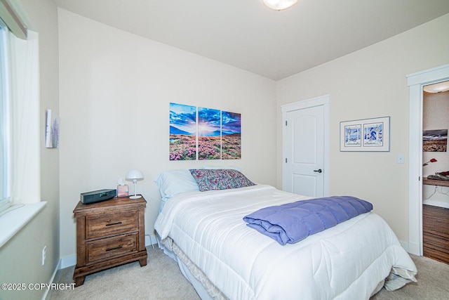 view of carpeted bedroom