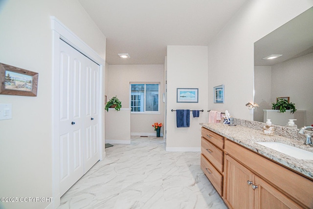 bathroom with vanity