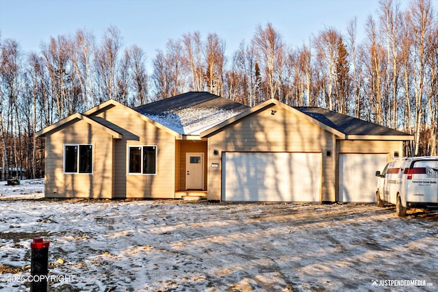 ranch-style house with a garage