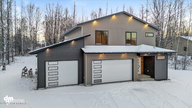 modern home with a garage