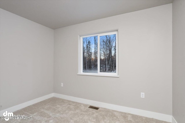 view of carpeted empty room