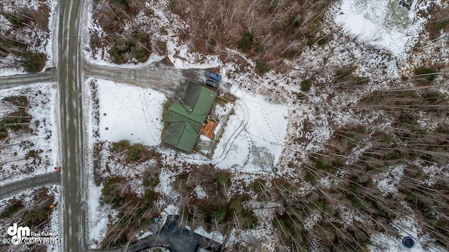 view of snowy aerial view