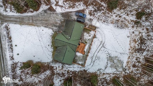 view of snowy aerial view