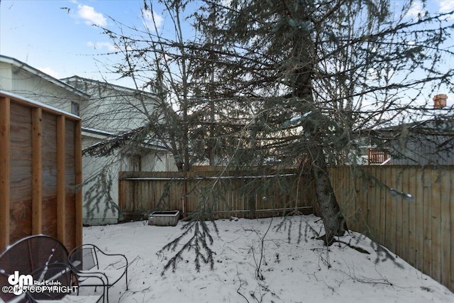 view of snowy yard