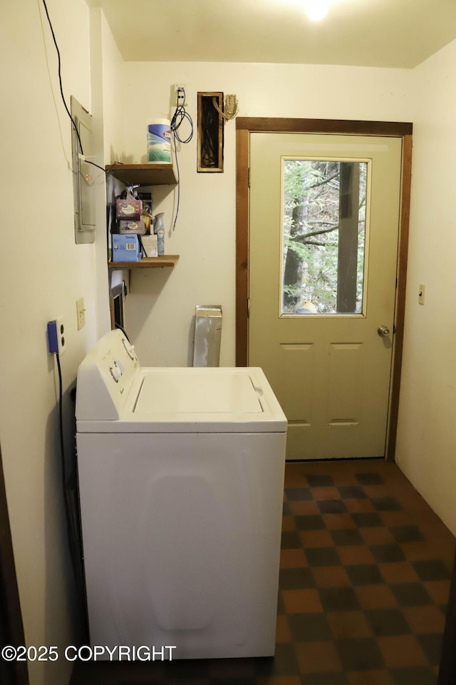 washroom featuring washer / dryer