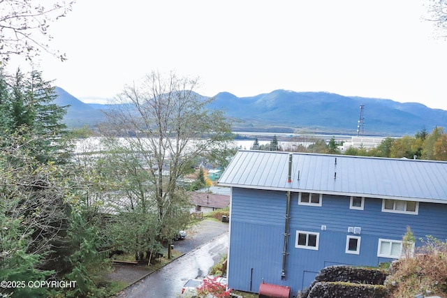 exterior space with a mountain view