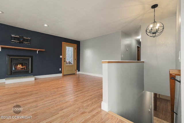 entrance foyer featuring light wood-type flooring