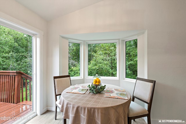 dining space featuring plenty of natural light