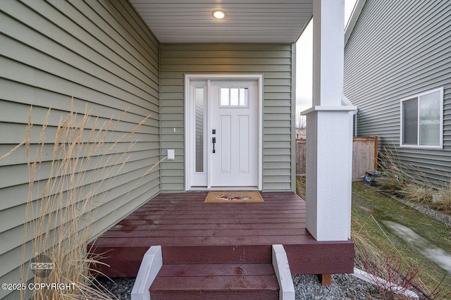 view of property entrance