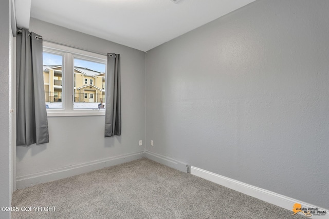 view of carpeted spare room