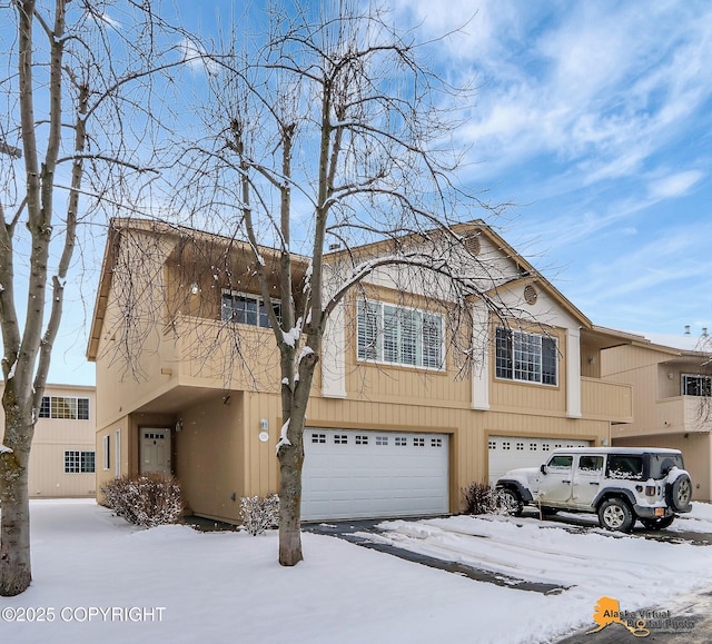 view of front of home featuring a garage