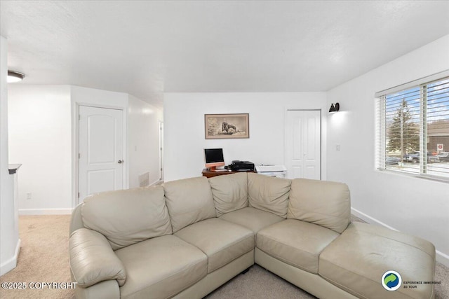 view of carpeted living room