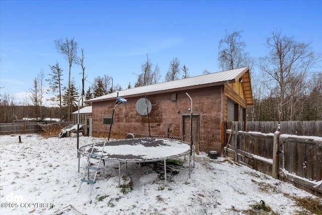 exterior space featuring a trampoline