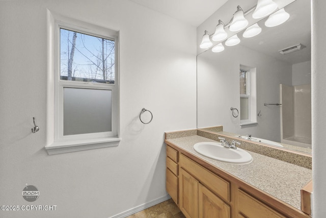 bathroom with vanity