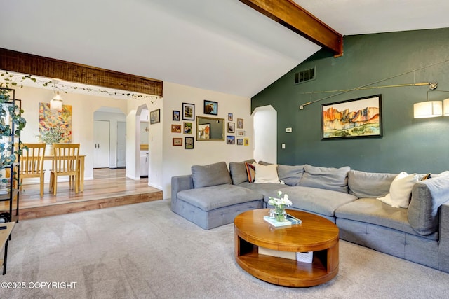 4800 Folker St, Anchorage, AK 99507 - carpeted living area with arched walkways