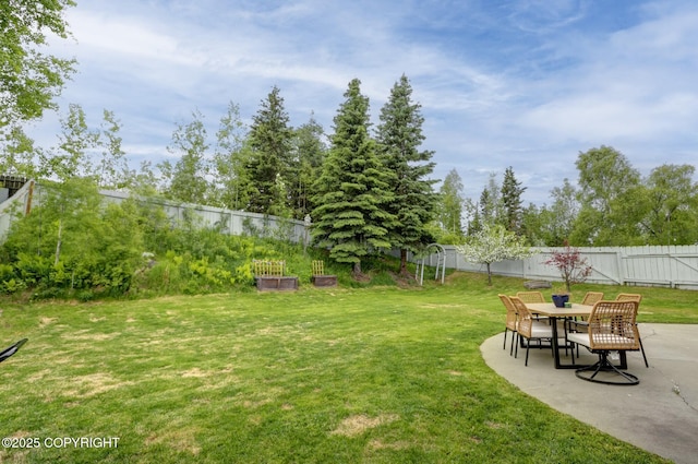 4800 Folker St, Anchorage, AK 99507 - view of yard featuring a patio area