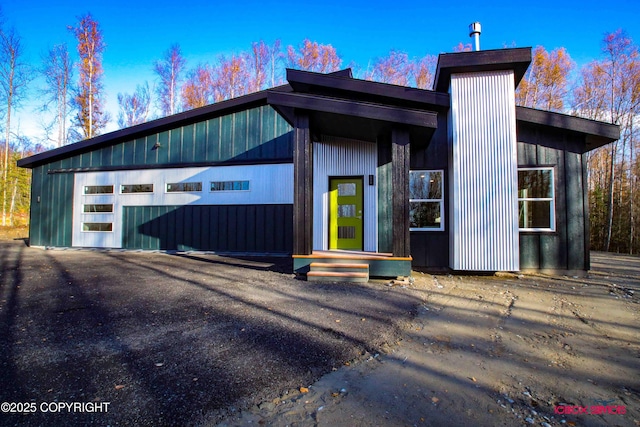 modern home with a garage