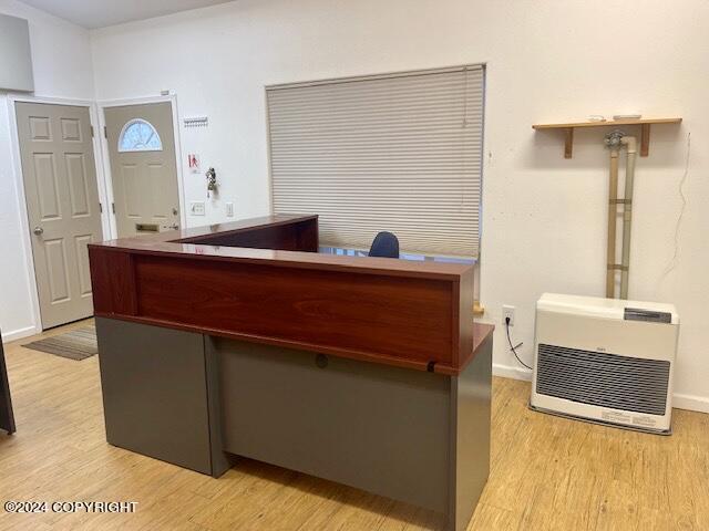 reception area with heating unit