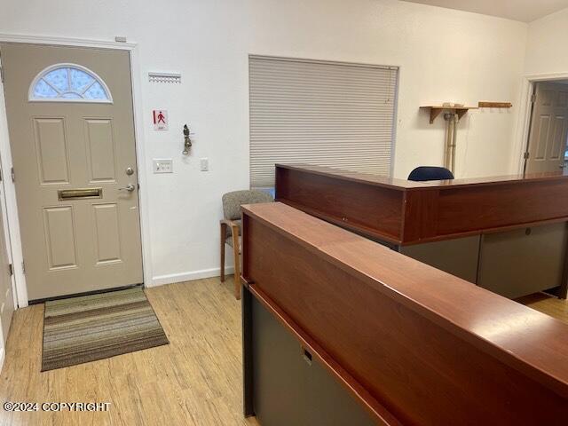 entryway featuring light hardwood / wood-style floors