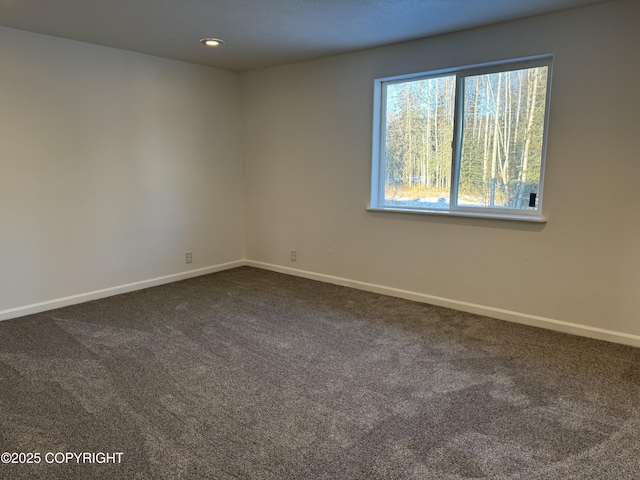 view of carpeted spare room