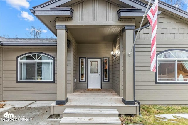 view of doorway to property