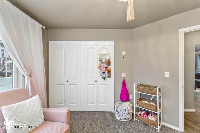 interior space with a closet