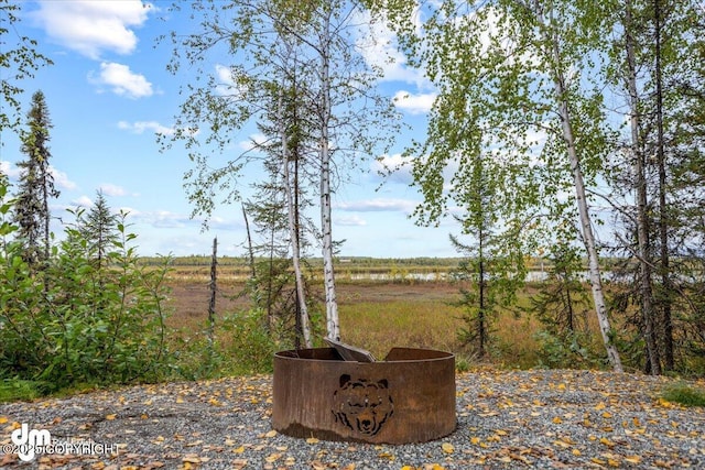 view of yard featuring a rural view